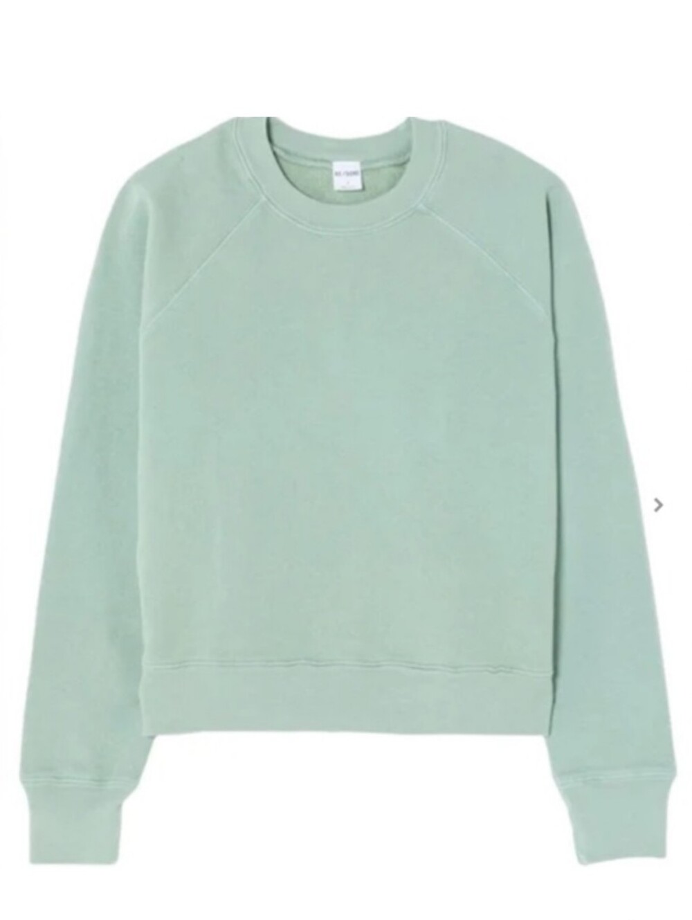 Re/Done x Hanes NWT Classic Ragland Crewneck Sweatshirt Dusty Green Pullover
